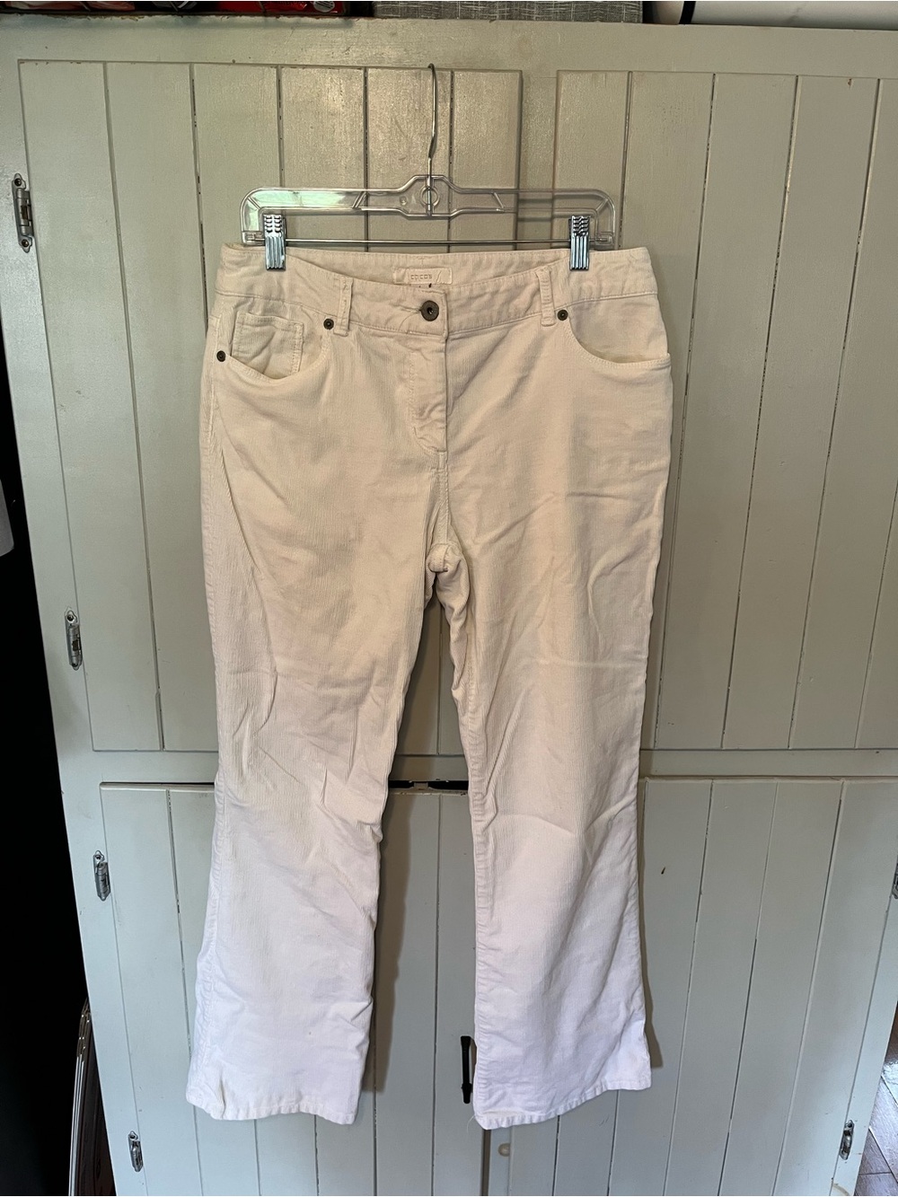 Chico’s Corduroy White Bootcut Jeans Size 1